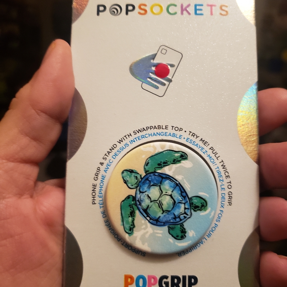 SEA TURTLE PHONE POP SOCKET NIB